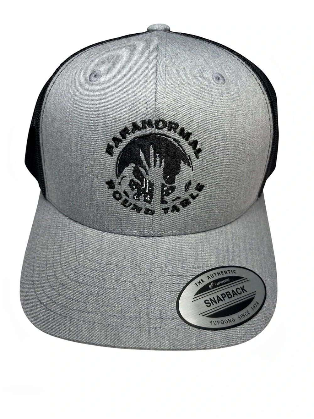 Yupoong The Classics Paranormal Round Table Trucker Hat Gray & Black NWT
